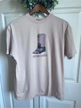 Nasty Gal Texas Rodeo Graphic Tee Dusty Pink